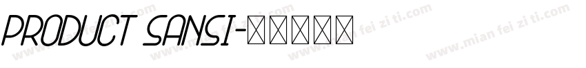 Product Sansi字体转换